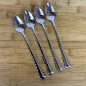 International Silver Gran Royal 4 Iced Tea Spoons Stainless Steel Flatware